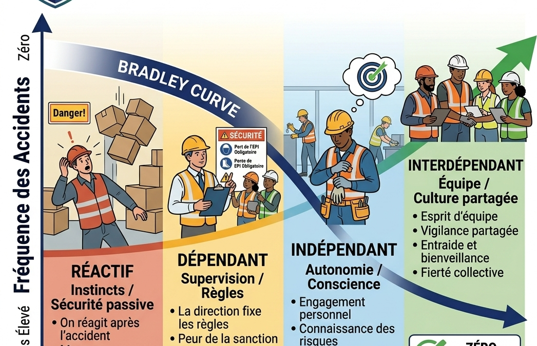 La Courbe de Bradley : comprendre les stades de maturité de la culture sécurité