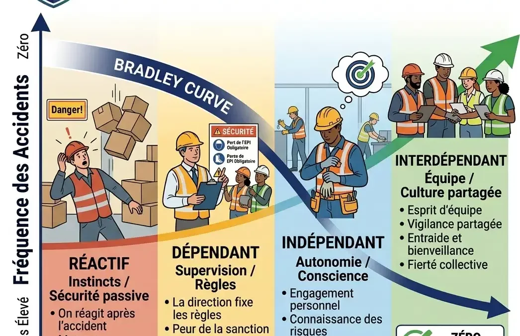 La Courbe de Bradley : comprendre les stades de maturité de la culture sécurité