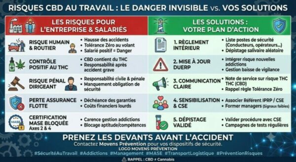THC-CBD Le risque du THC et CBD au travail